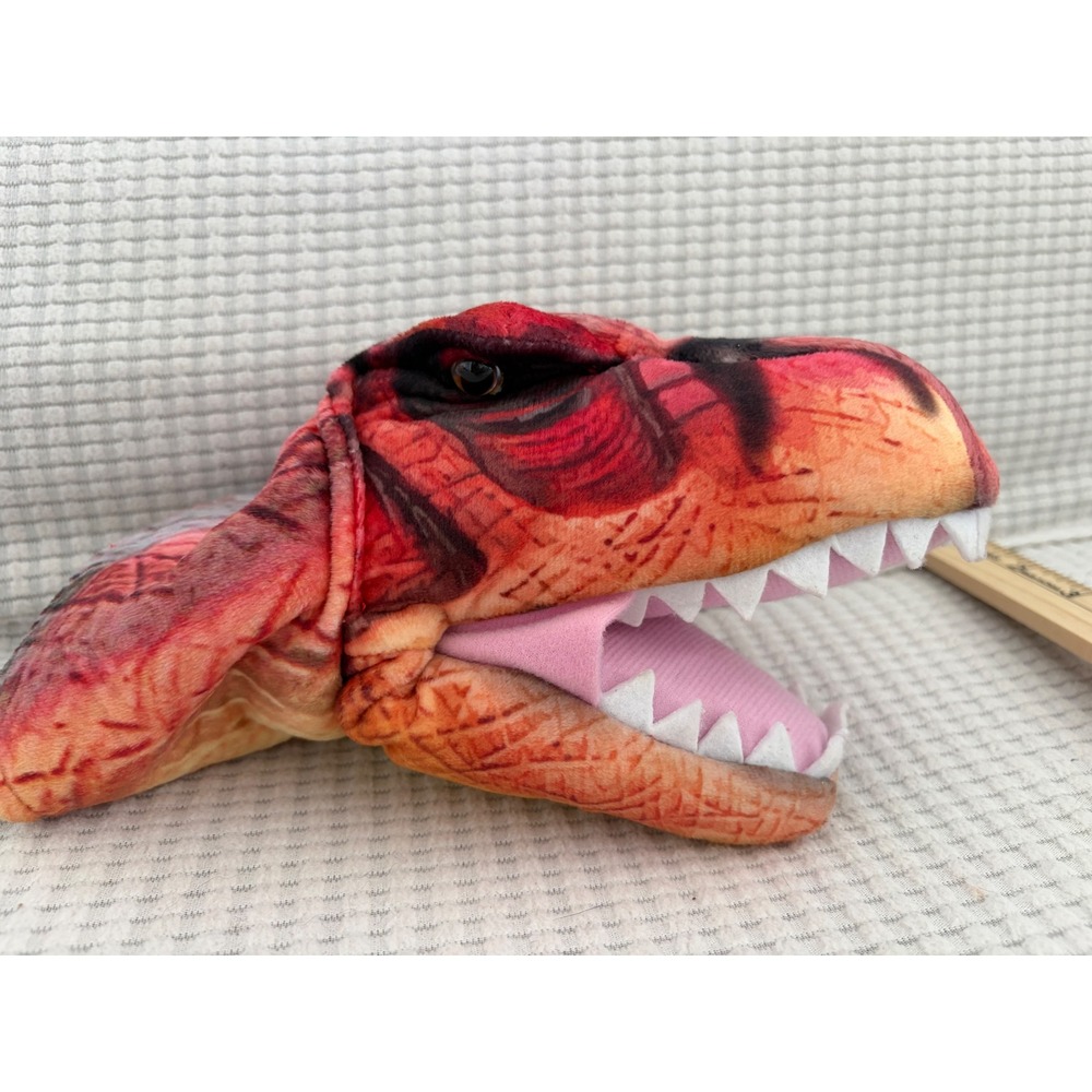 Wild Republic T-Rex Hand Puppet Realistic Red Tyrannosaurus Rex Plush Toy